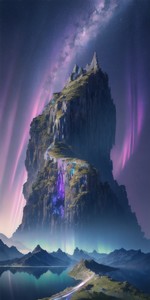 fantasmatic_aurora_borealis_mountain_stable_diffusion