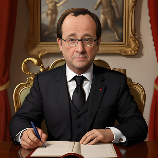 Francois Hollande deep fake of himself