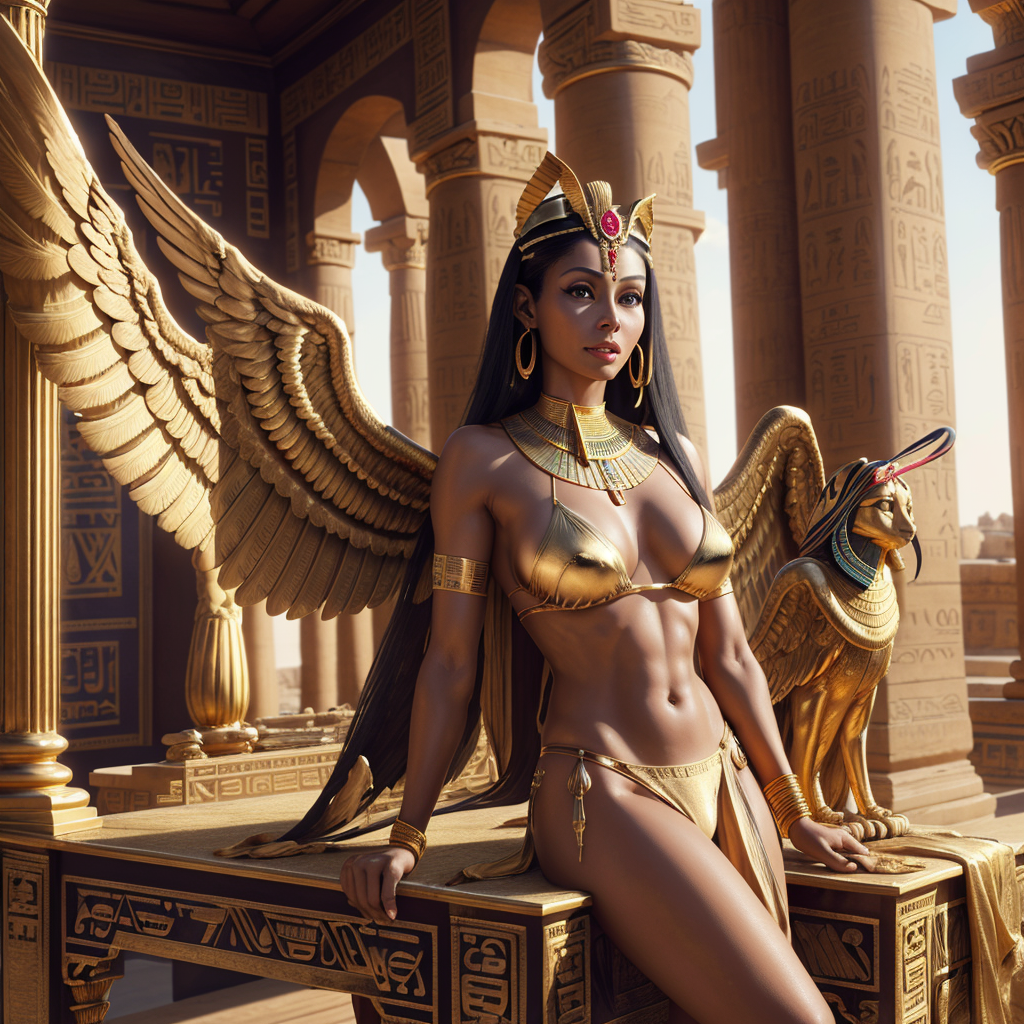 Generated picture of a woman sphinx
