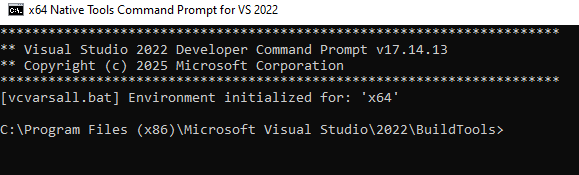 command line msvc
2022