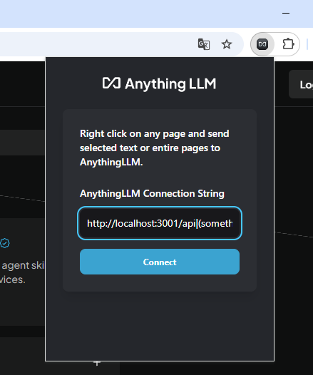 anythingllm extension for Chrome